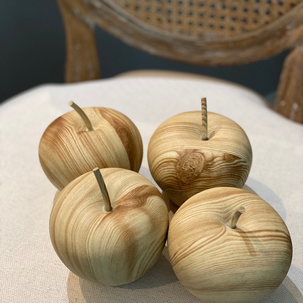 Solid Wood Apples (4) Four available